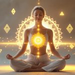 Медитация на Манипура чакру с золотым солнцем в области солнечного сплетения для активации личной силы