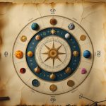 Астрологическая таблица планетарных часов по дням недели с символами планет и знаками зодиака