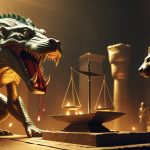 Амат пожирательница душ у весов Маат в зале Двух Истин египетский суд мёртвых