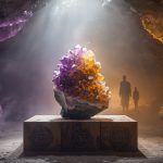 аметрин камень двухцветный кристалл фиолетовый золотой магические свойства