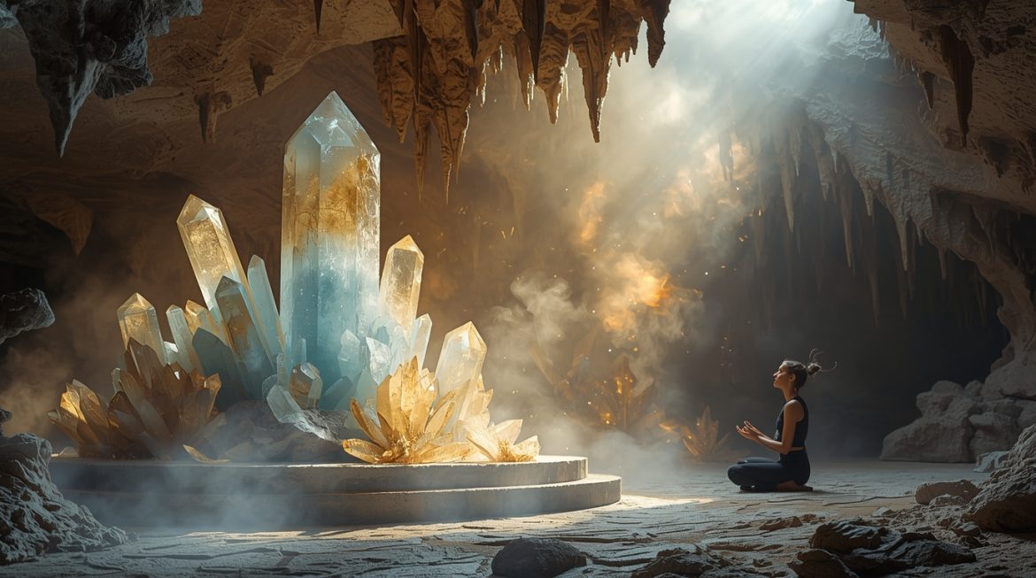 Кристаллы барита — болонского камня с перламутровым блеском и формой розы, минерал сульфат бария