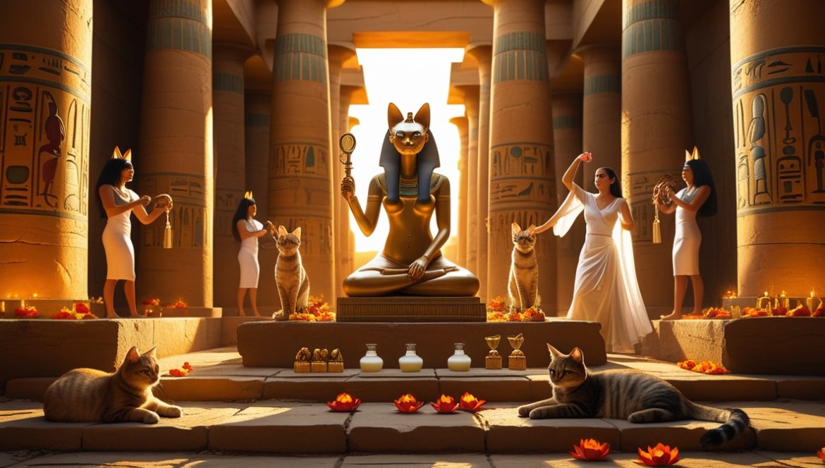 Бастет священная кошка Древнего Египта богиня защиты и домашнего очага