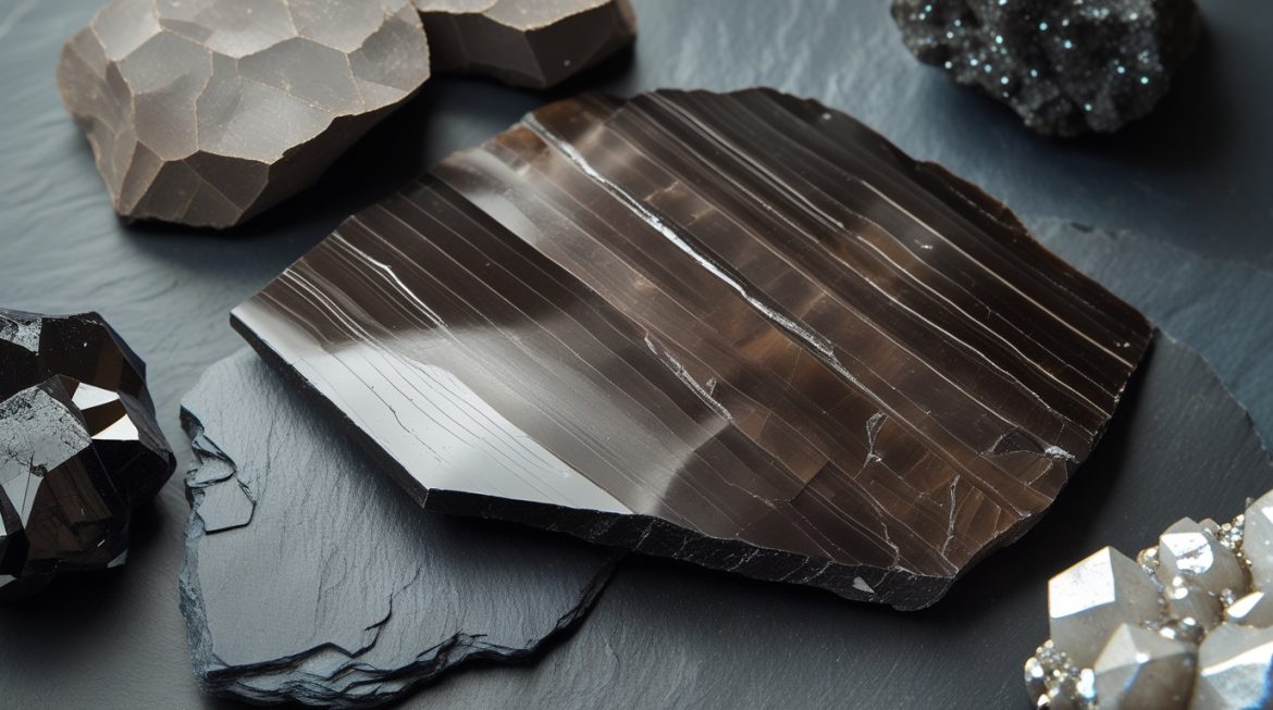 Биотит — чёрная слюда с характерными блестящими пластинками, магические и лечебные свойства