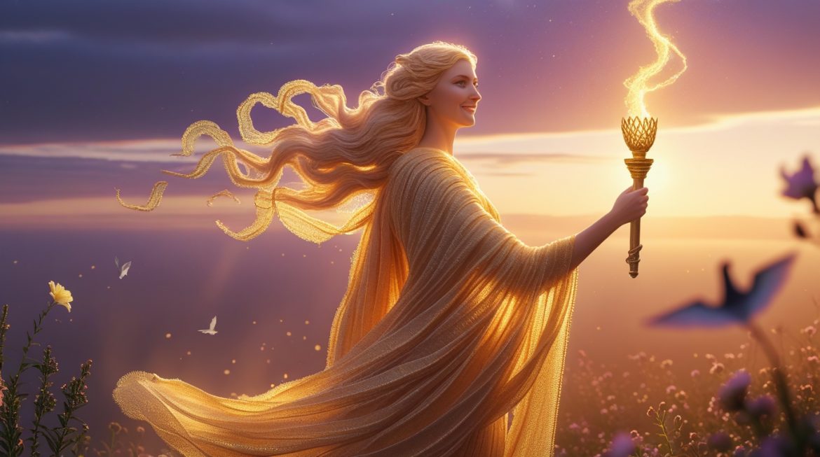 Гемера — богиня дня в греческой мифологии, олицетворение рассвета и солнечного света