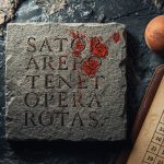 Герметический магический квадрат с планетарными символами и алхимическими знаками на старинном пергаменте