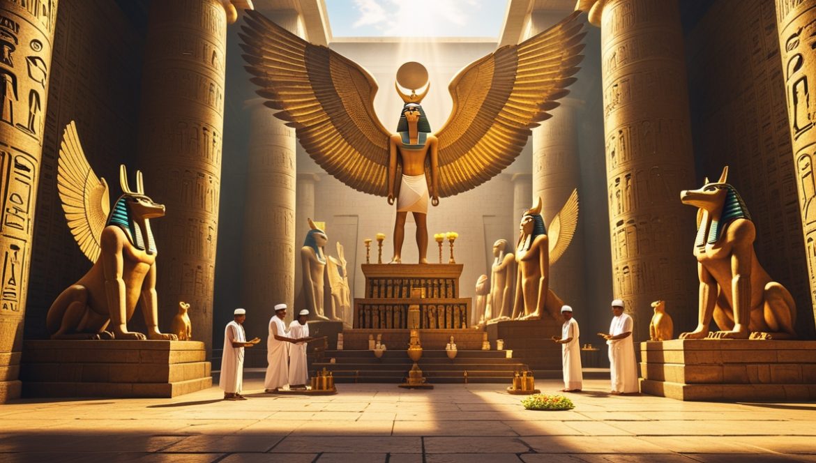 Гор — священный сокол, бог неба Древнего Египта, символ царской власти