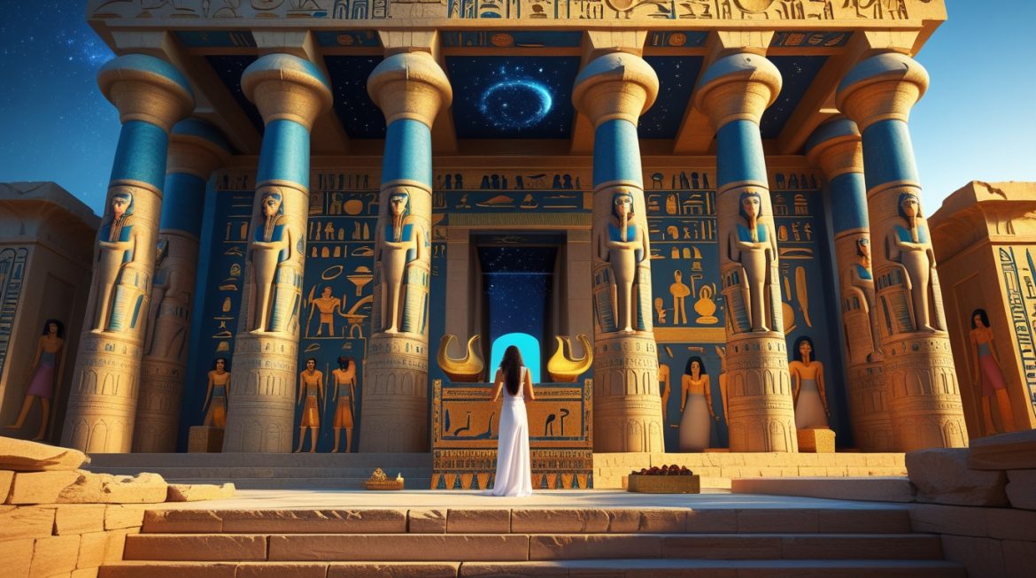 Храм Хатхор в Дендере — хаторические колонны и солнечный свет в гипостильном зале