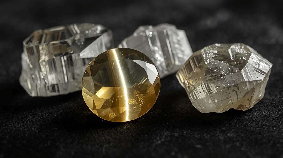 Природный хризоберилл кошачий глаз — медово-жёлтый кабошон с эффектом цимофана, полоса кошачьего взгляда по центру камня