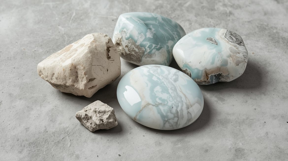 Природный ларимар — голубой камень Атлантиды с уникальным морским узором