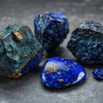 медный лазурит азурит натуральный кристалл синий камень мудрости