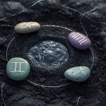 мутабельные знаки зодиака Близнецы Дева Стрелец Рыбы символы на фоне звёздного неба