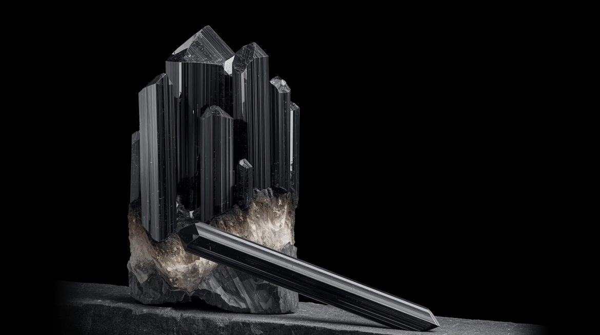 чёрный турмалин шёрл кристалл защитный камень магия