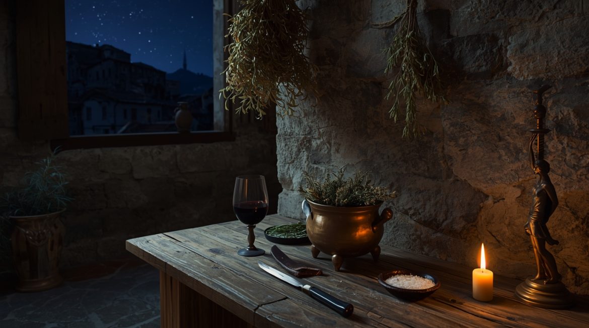 итальянская ведьма стрега лунный ритуал алтарь Дианы стрегерия