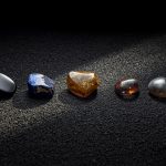 Камни силы и удачи для мужчин — обсидиан, тигровый глаз, рубин, лазурит на тёмном фоне