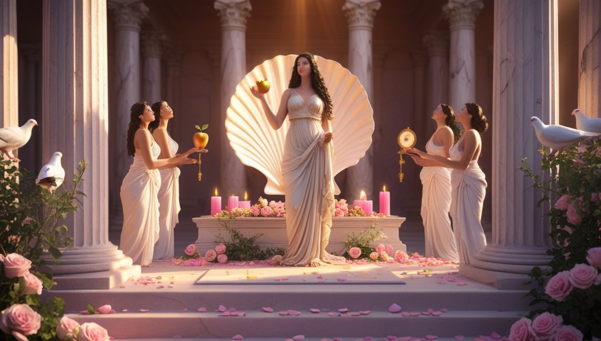 Богиня Венера — символ красоты, любви и розы в римской мифологии