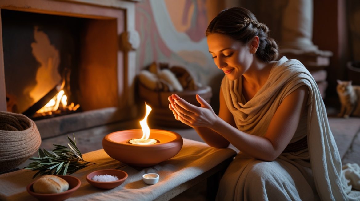 Веста богиня домашнего очага у вечного огня, жрица у священного пламени