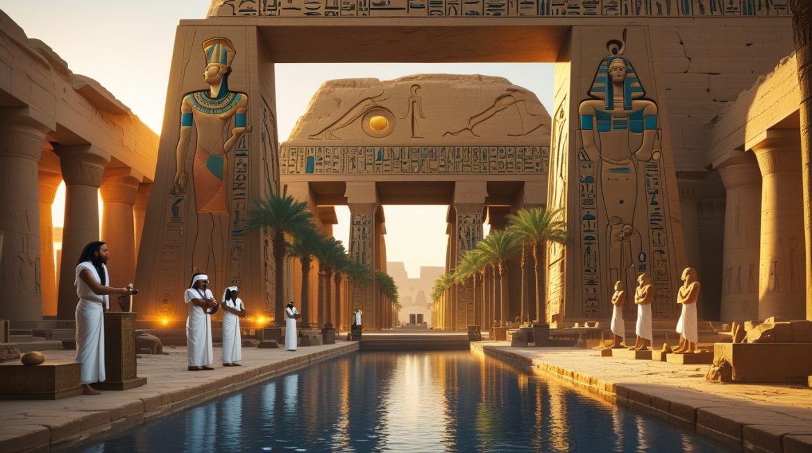 Жрец Птаха в храме Мемфиса — священный ритуал в древней столице Египта