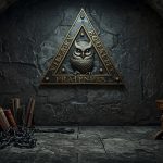 Философ-иллюминат XVIII века в тайном кабинете Баварского университета со свечой и совой Минервы — символ ордена Вейсгаупта