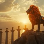 Маха-даша Солнца в ведической астрологии — человек встречает рассвет у древнего храма