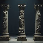 Зодиакальный круг, разделённый на три модальности — кардинальную, фиксированную и мутабельную — с символами знаков зодиака на фоне звёздного неба