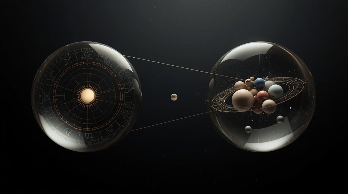 Астрологические прогрессии и транзиты — комплексный прогноз, зодиакальный круг с планетами