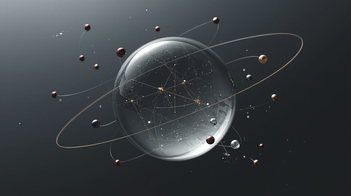 транзиты планет — астрологическая карта с зодиакальным кругом и орбитами планет