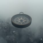 Колесо натальной карты с четырьмя угловыми точками ASC MC IC DSC на фоне звёздного неба