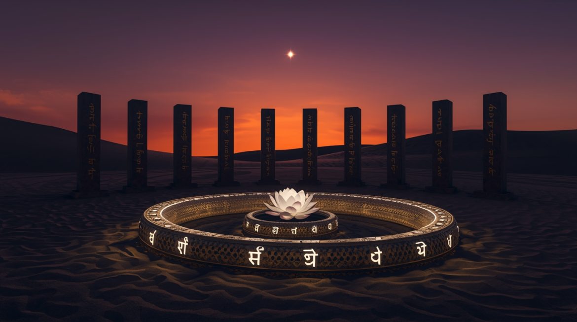 Накшатра Уттара Бхадрапада — медитирующая фигура у океана и змей бездны Ахирбудхнья