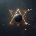 Кету в 9-ом доме — медитирующая фигура под звёздным небом, ведическая астрология, духовный путь